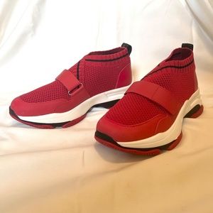 Steve Madden Red Medina Velcro Sneakers